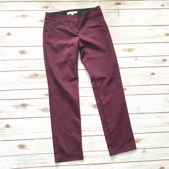 LOFT Pants - Ann Taylor LOFT Plum Purple straight ankle Pants
